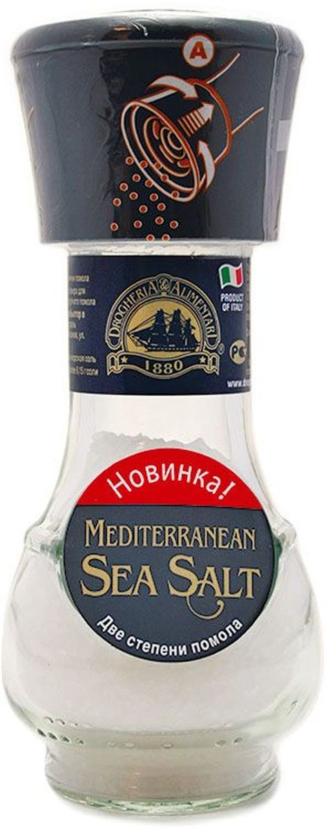 Drogheria е Alimentari мельница две степени помола морская соль, 95 г72210 Drogheria е Alimentari мельница две степени помола морская соль, 95 г72210Мельницы Drogheria & Alimentari раскроют уникальный аромат каждой специи и пряности непосредственно в процессе приготовления любимого блюда. Уникальная мельница Drogheria & Alimentari позволяет выбрать необходимую степень помола - крупную или мелкую. С её помощью можно без усилий перемолоть даже самые твердые частички соли. Компания Drogheria & Alimentari, основанная в 1880 году во Флоренции, в настоящее время обладает самыми большими производственными мощностями в Европе.
