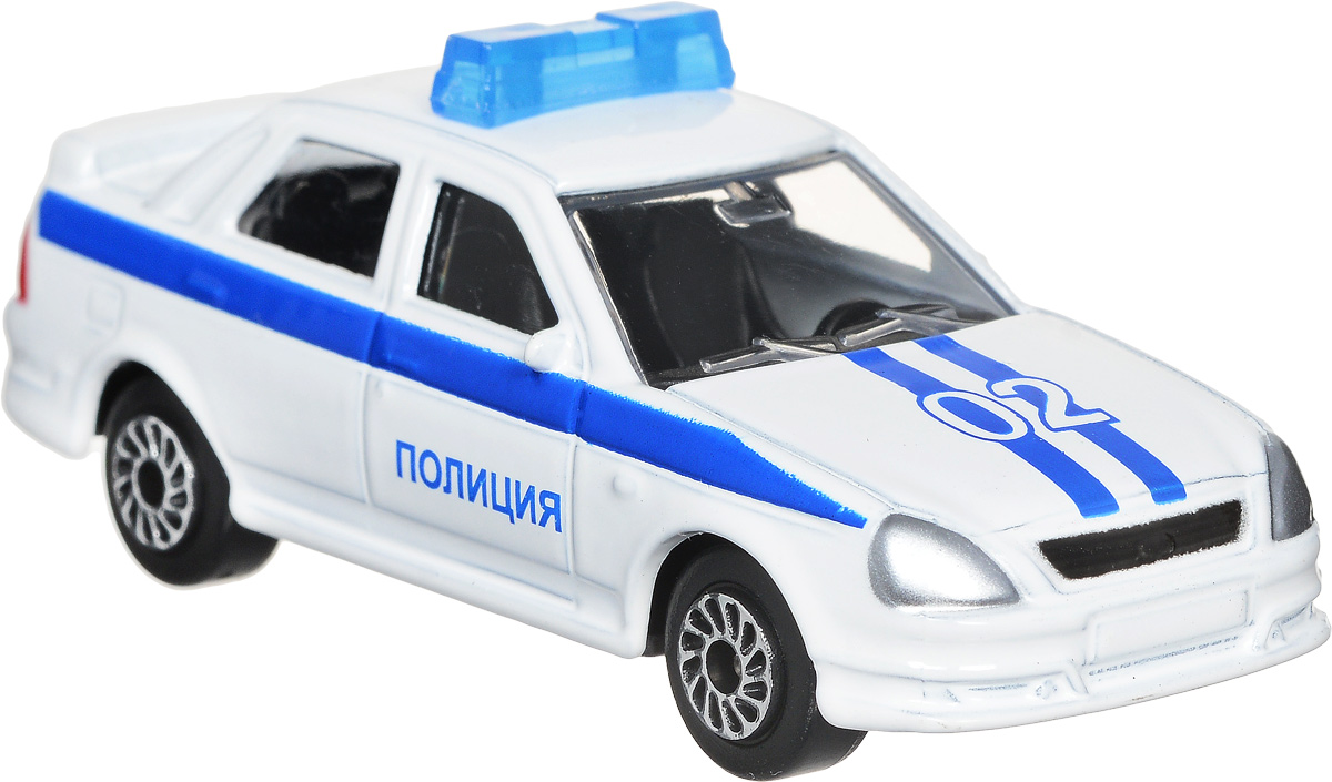 ТехноПарк Модель автомобиля Lada Priora Полиция цвет белыйSB-13-09-LP(WB)_белый ТехноПарк Модель автомобиля Lada Priora Полиция цвет белыйSB-13-09-LP(WB)_белыйМодель автомобиля ТехноПарк Lada Priora Полиция - это копия оригинальной машины в масштабе 1:72. Модель выполнена из металла с пластиковыми элементами. Колеса машинки свободно вращаются. Во время игры с машинкой у ребенка развиваются мелкая моторика рук, фантазия и воображение. Эта великолепная модель станет отличным подарком для юного гонщика.