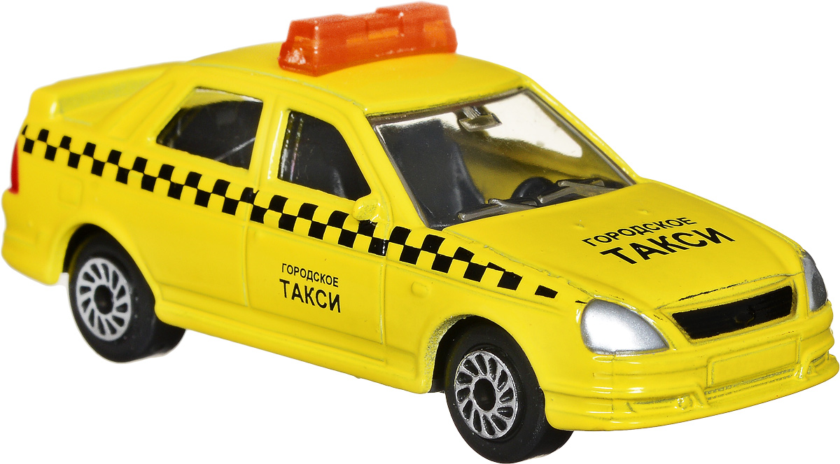 ТехноПарк Модель автомобиля Lada Priora ТаксиSB-13-09-LP(WB)_желтый ТехноПарк Модель автомобиля Lada Priora ТаксиSB-13-09-LP(WB)_желтыйМодель автомобиля ТехноПарк Lada Priora. Такси - это миниатюрная копия настоящей машины в масштабе 1:72. Выполненная из высококачественных материалов, она обязательно понравится не только ребенку, но и взрослому. Игрушечная модель с высокой детализацией оснащена металлическим корпусом и подвижными колесами. Машинка является отличным подарком для юного гонщика или взрослого коллекционера техники. Во время игры с такой машинкой у ребенка развиваются мелкая моторика рук, фантазия и воображение.