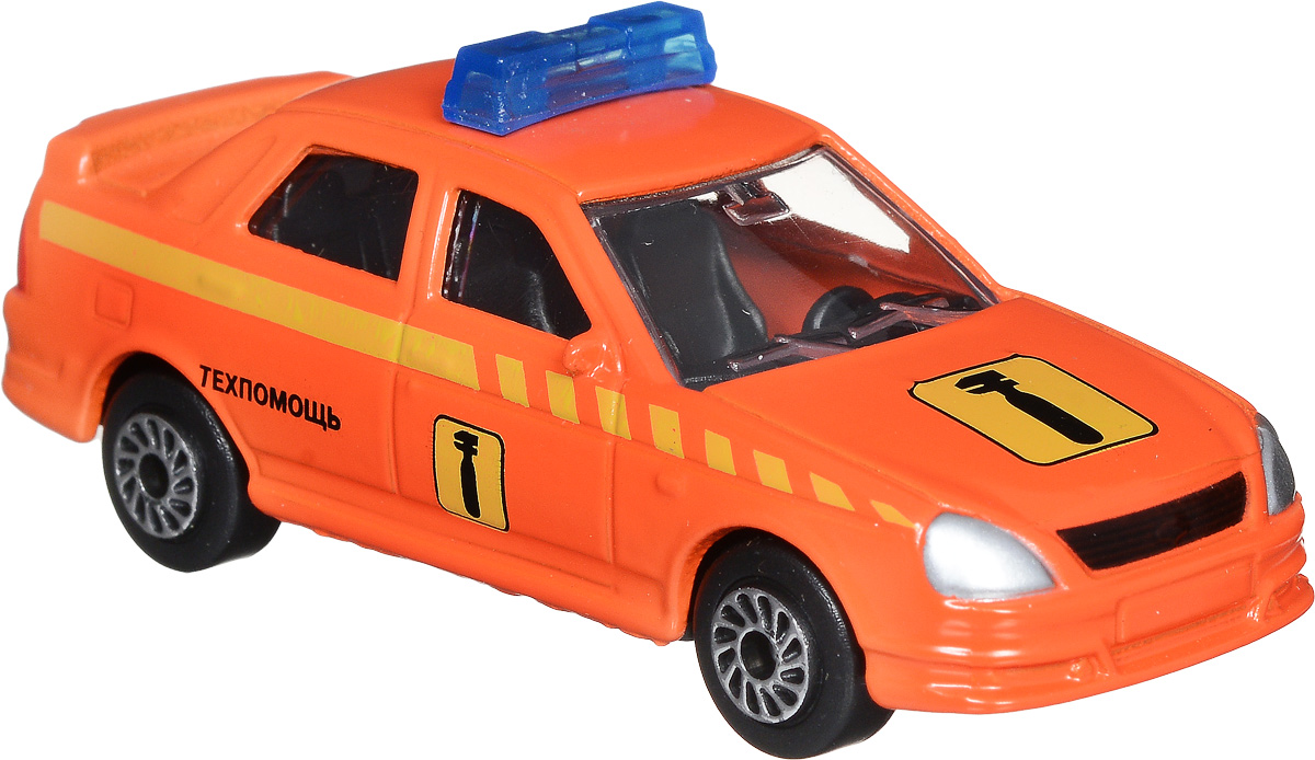 ТехноПарк Модель автомобиля Lada Priora ТехпомощьSB-13-09-LP(WB)_оранжевый ТехноПарк Модель автомобиля Lada Priora ТехпомощьSB-13-09-LP(WB)_оранжевыйМодель автомобиля ТехноПарк Lada Priora Техпомощь - это копия оригинальной машины в масштабе 1:72. Модель выполнена из металла с пластиковыми элементами. Колеса машинки свободно вращаются. Во время игры с машинкой у ребенка развиваются мелкая моторика рук, фантазия и воображение. Эта великолепная модель станет отличным подарком для юного гонщика.