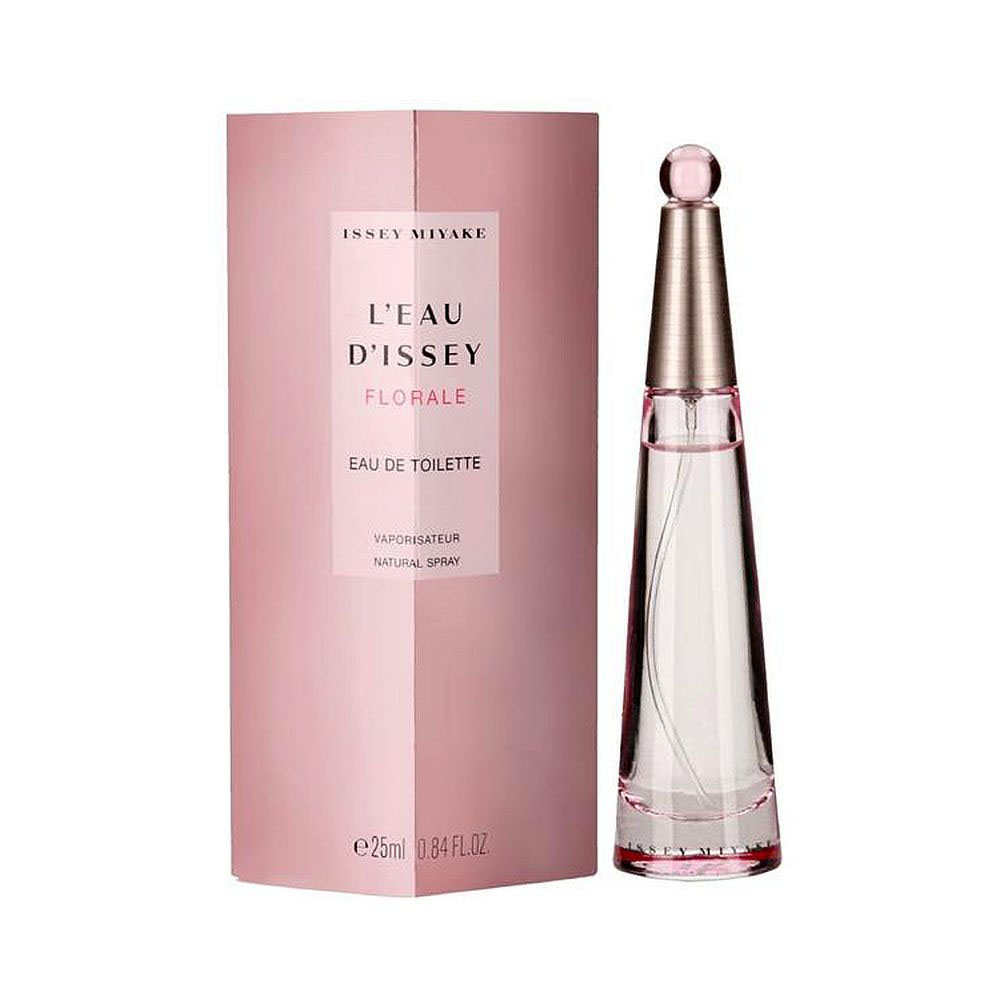 Issey Miyake Leau DIssey Florale Туалетная вода женская, 25 мл965081 Issey Miyake Leau DIssey Florale Туалетная вода женская, 25 мл965081В начале 2011 года Issey Miyake представил женский аромат L eau D Issey Florale — цветочную версию классической композиции L eau D Issey. Флакон бледно-розового цвета, как и его содержимое, стал боле женственным и изящным. Автор новинки Alberto Morillas вдохновился всеми оттенками розы, добавив в запах ноты цветов, лепестков, бутонов и даже зеленых листьев этого роскошного цветка. Парфюмерная идея — создать формулу благоухания лепестков розы на женской коже. Для воплощения творческой идеи автор взял только что распустившиеся цветки розы и покрыл каждый лепесток хрустящей глазурью из нот лилии, мандарина и белой древесины. Характиристика: Женственный, нежный, легкий, изящный и интригующий. Базовые ноты: роза, мандарин, лилия и древесные ноты.