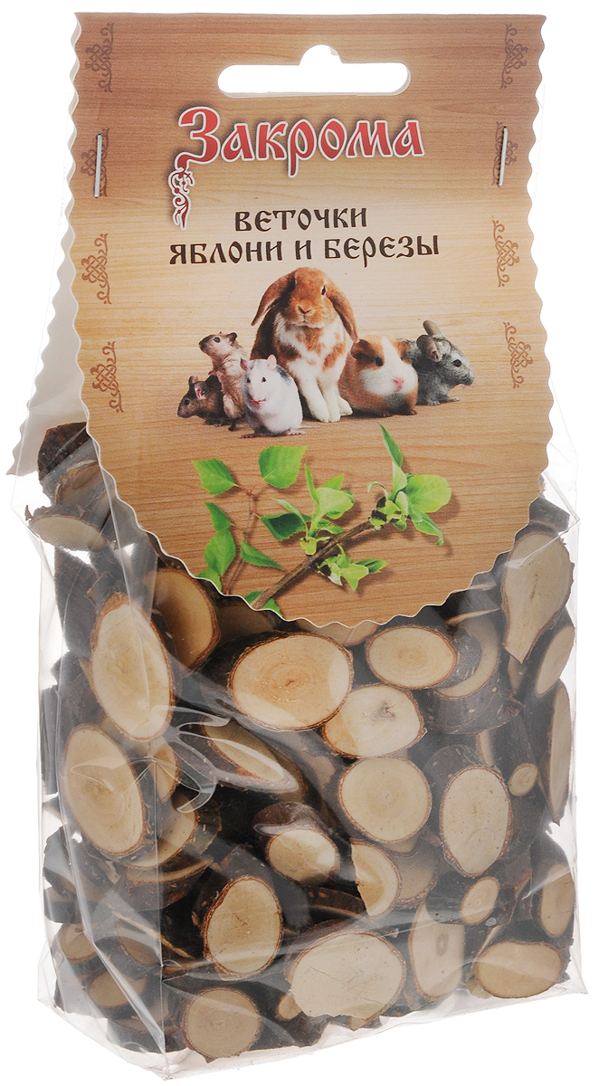 Лакомство для грызунов Закрома Веточки яблони и березы, 100 г4620770270135 Лакомство для грызунов Закрома Веточки яблони и березы, 100 г4620770270135Лакомство Закрома Веточки яблони и березы идеально подходит для грызунов. Яблоневые и берёзовые ветки подходят для шиншилл, кроликов, морских свинок, крыс, хомяков и мышек. Угощение является бесподобным природным средством для стачивания зубов. Вашему грызуну будет чем заняться. Порадуйте своего любимца качественным и полезным лакомством. Товар сертифицирован.