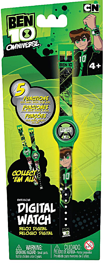 Часы наручные электронные Ben10, цвет: зеленый. BNRJ6OM-1BNRJ6OM-1 Часы наручные электронные Ben10, цвет: зеленый. BNRJ6OM-1BNRJ6OM-1Стильные детские часы с корпусом и браслетом из пластика. Циферблат защищен от повреждений прочным пластиковым стеклом. Электронные часы имеют 5 функций: месяц – день, часы – минуты – секунды. Товар изготовлен полностью из пластмассы с питанием от химических источников тока, 1 сменный элемент включен в комплект (LR41 (AG3) 1.5 V).Размер изделия (без упаковки): 3х0,5х21 см (ДШВ)