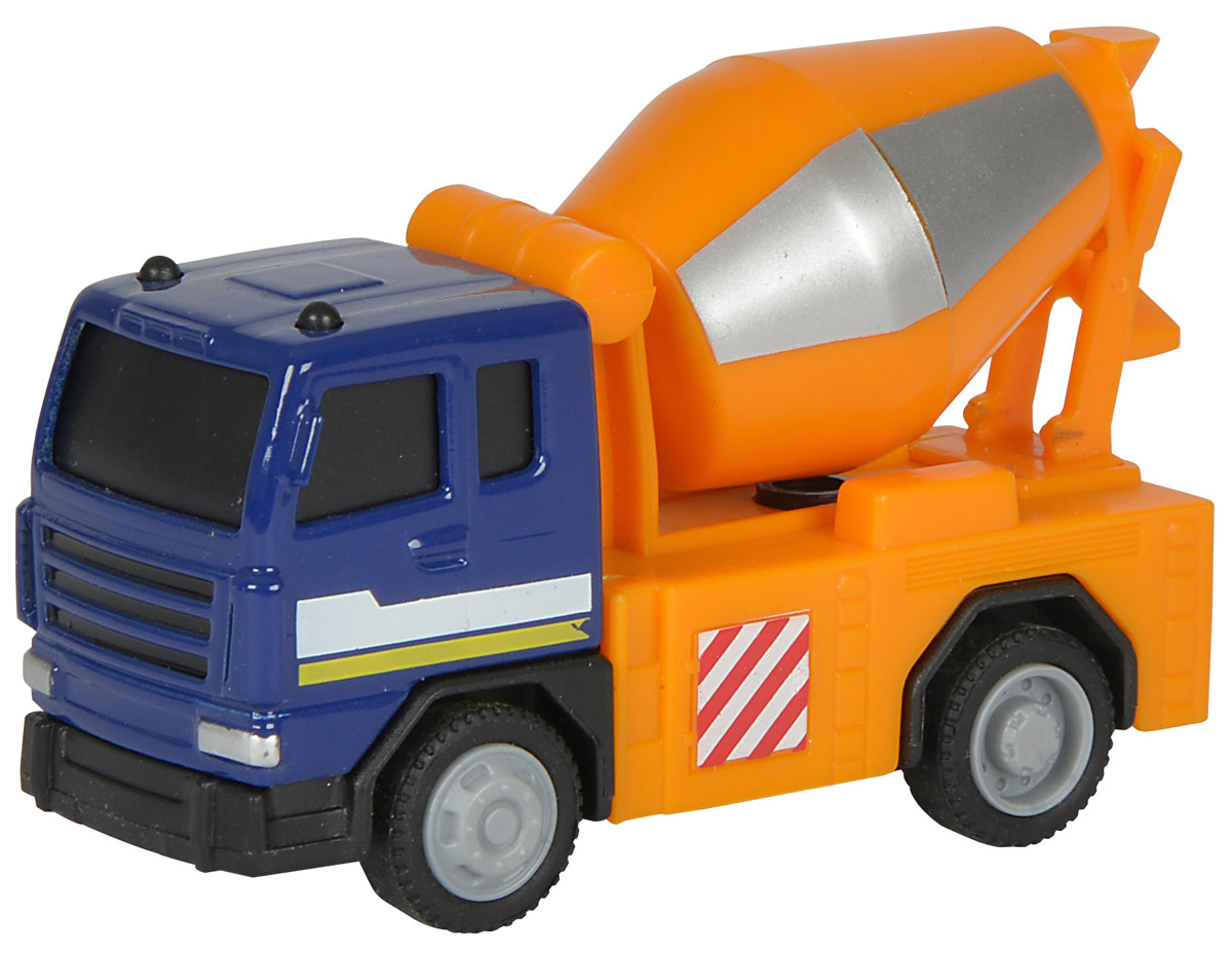 Dickie Toys Бетономешалка City Crew3340002_бетономешалка Dickie Toys Бетономешалка City Crew3340002_бетономешалкаБетономешалка Dickie Toys City Crew привлечет внимание вашего ребенка и не позволит ему скучать. Игрушка выполнена из прочного пластика в виде хорошо детализированной бетономешалки. Цилиндр и колеса у машины крутятся. Ваш ребенок сможет часами играть с таким транспортом, придумывая разные истории. Порадуйте его таким замечательным подарком!