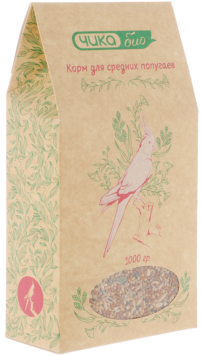 Корм Чика-био, для средних попугаев, 1000 г4607045060974 Корм Чика-био, для средних попугаев, 1000 г4607045060974Корм Чика-био идеально подходит для средних попугаев. Состоящий из тщательно отобранных натуральных компонентов, био корм соответствует ежедневным потребностям организма попугая. В состав включены злаковые и бобовые культуры, богатые белками растительного происхождения. Добавленная в состав ламинария обогащает корм витаминами, микроэлементами и йодом, так необходимыми для попугаев. Полноценная смесь для ежедневного кормления предназначена для розелл, попугаев нимфа, ожереловых и горных попугаев, монахов и аратинг. Товар сертифицирован.