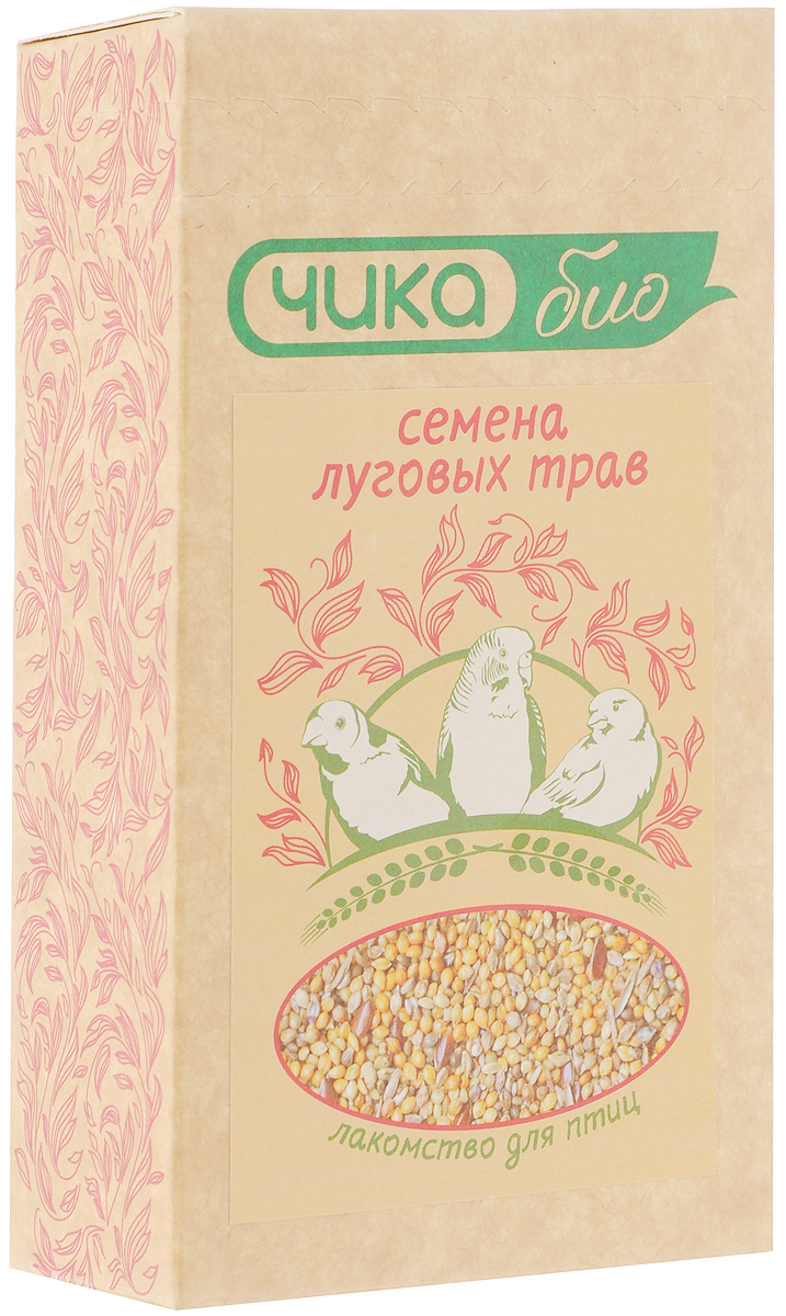 Лакомство для птиц и попугаев Чика-био Семена луговых трав, 200 г4627090300054 Лакомство для птиц и попугаев Чика-био Семена луговых трав, 200 г4627090300054Лакомство Чика-био Семена луговых трав идеально подходит для птиц и попугаев. Семена луговых трав - одно из любимейших лакомств декоративных птиц и попугаев. Отличное дополнение к ежедневному рациону. Нормализует обменные процессы, профилактика заболеваний ЖКТ, отличное дополнение в период линьки и кормления птенцов. Льняное семя - диетический продукт, содержащий линолиевые и линоленовые незаменимые жирные кислоты, витамины Е и группы В, а также селен, калий, фосфор, магний. Порадуйте своего любимца качественным и полезным лакомством. Товар сертифицирован.