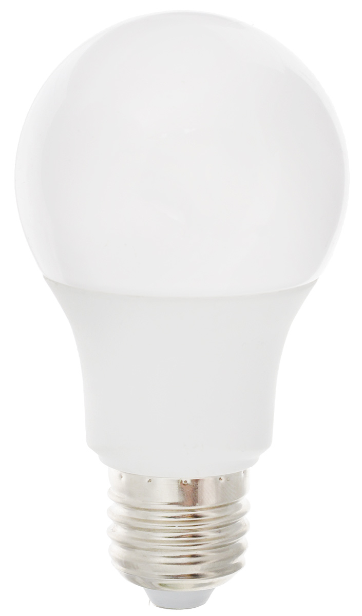 Лампа светодиодная Ergolux LED-A60-9W-E27-3K, теплый свет, цоколь Е27, 9 Вт12411 Лампа светодиодная Ergolux LED-A60-9W-E27-3K, теплый свет, цоколь Е27, 9 Вт12411Лампа светодиодная Ergolux - новое решение в светотехнике. Светодиодная лампа экономит до 90% электроэнергии благодаря низкой потребляемой мощности. Лампа не содержит ртути и других вредных веществ, экологически безопасна и не требует утилизации. Срок службы в 2,5-3 раза дольше энергосберегающей лампы и в 30 раз дольше лампы накаливания. Обладает высокой ударопрочностью благодаря корпусу из пластика и металла. Мгновенно включается, не мерцает во время работы. Светодиодные лампы идеально подходят для основного и акцентного освещения интерьеров, витрин, декоративной подсветки. Кроме того, они создают уютную атмосферу и позволяют экономить электроэнергию уже с первого дня использования. Мощность: 9 Вт. Цоколь: Е27. Теплый свет: 3000К. Тип: А60. Эффективность: 78 лм/Вт. Световой поток: 700 лм. Напряжение: 172-265 В. Индекс цветопередачи (Ra): 77+. Угол светового пучка: 270°. Использовать при...