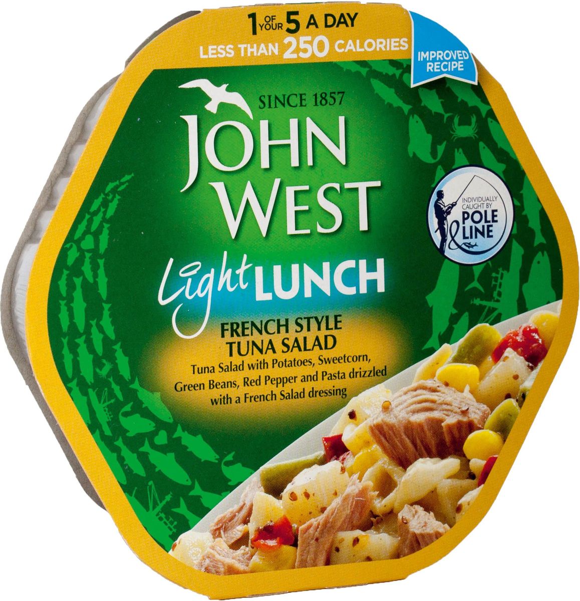 John West легкий обед с тунцом французский, 220 г64706 John West легкий обед с тунцом французский, 220 г64706John West John West тунец цельный в растительном масле. Тунец - очень полезная рыба с замечательным вкусом. В ней содержится небольшое количество жиров, но очень много белков.