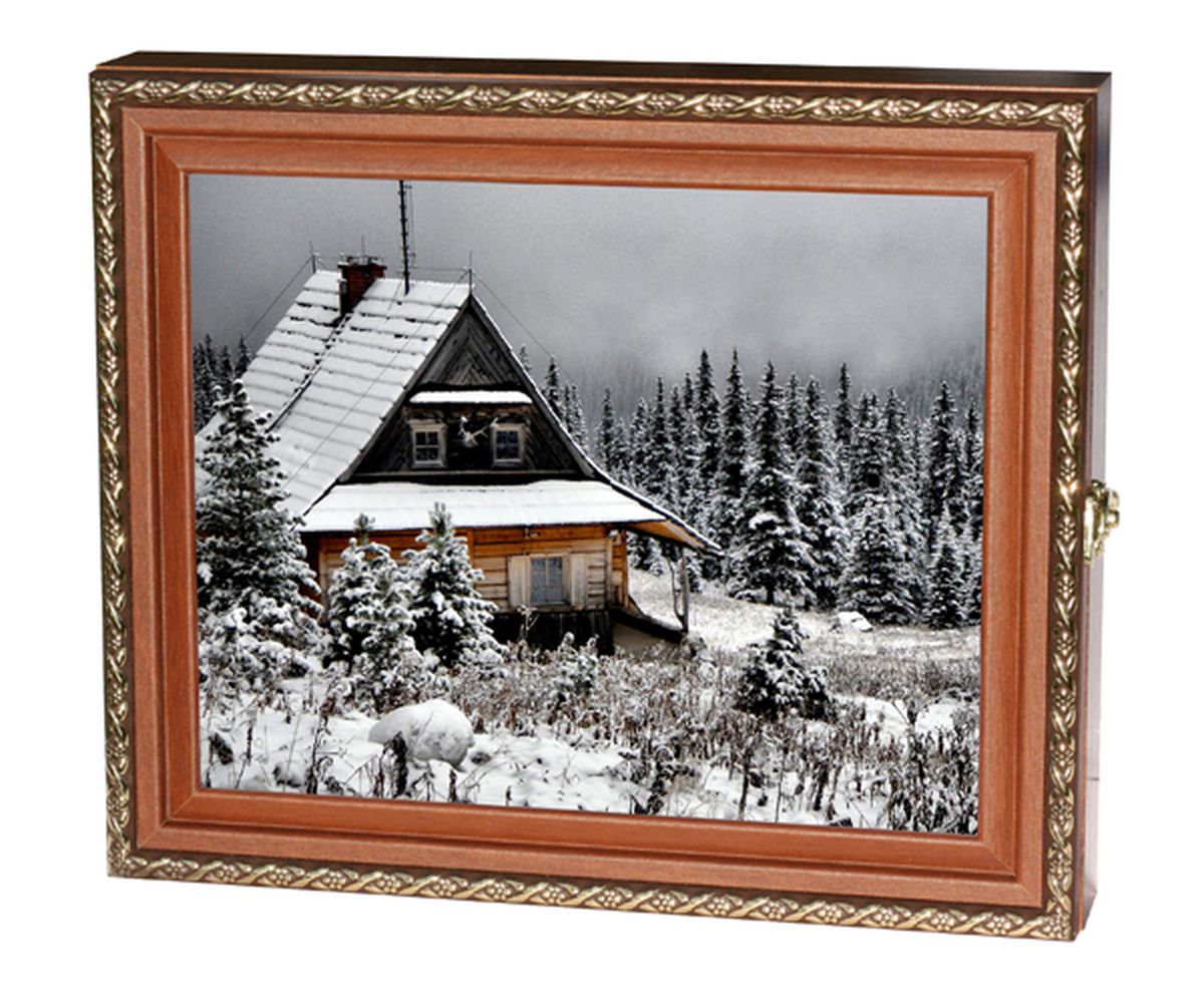 Вешалка-ключница Milarte Элегант, 25 х 30 х 5,5 см. KEV-111015KEV-111015 Вешалка-ключница Milarte Элегант, 25 х 30 х 5,5 см. KEV-111015KEV-111015Вешалка-ключница Milarte Элегант, выполненная из МДФ, украсит интерьер помещения, а также поможет создать атмосферу уюта. Ключница, декорированная оригинальным изображением, станет не только украшением вашего дома, но и послужит функционально. Она представляет собой ящичек, внутри которого предусмотрено 9 металлических крючков для ключей в два ряда. Дверца фиксируется к корпусу на крючок. Вешалка-ключница подвешивается на стену, крепежные элементы входят в комплект. Размер изображения: 24 х 19 см.
