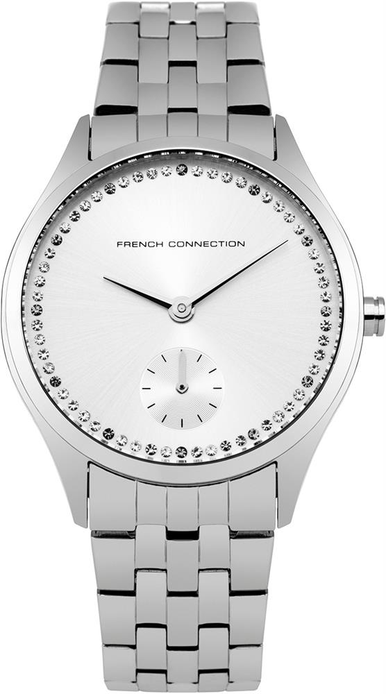 Наручные часы женские French Connection, цвет: серебряный. FC1272SMFC1272SM Наручные часы женские French Connection, цвет: серебряный. FC1272SMFC1272SMТрехстрелочный механизм Miyota VD78; IP Silver-покрытие; Размер корпуса 35 мм; Минеральное стекло; Серебряный циферблат Санрей; Чешские кристаллы; Браслет из нержавеющей стали; Водозащита 5 АТМ