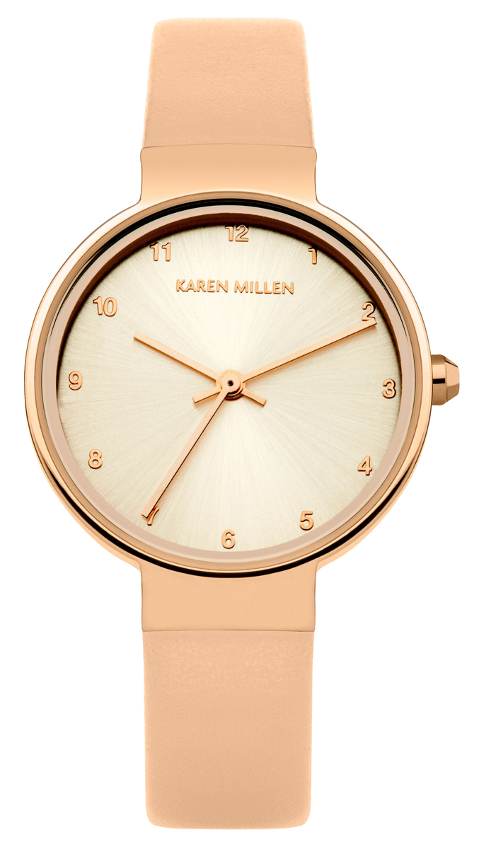 Наручные часы женские Karen Millen, цвет: розовый. KM131CRGKM131CRG Наручные часы женские Karen Millen, цвет: розовый. KM131CRGKM131CRGТрехстрелочный механизм Miyota 2035; IP-покрытие; Размер корпуса 28мм; Минеральное стекло; Золотистого цвета циферблат; Нет камней; Ремешок из натуральной кожи; Водозащита 3 ATM