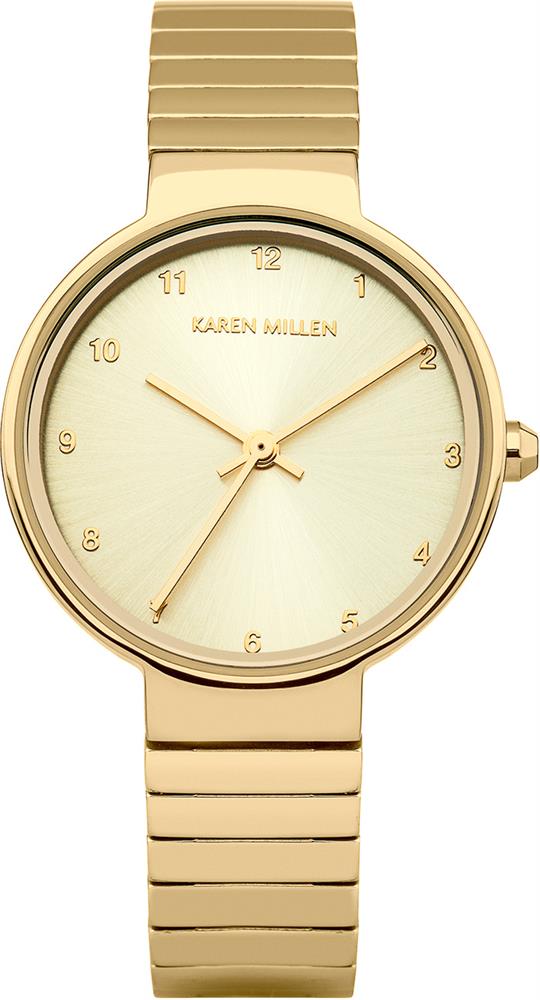Наручные часы женские Karen Millen, цвет: золотой. KM131GMKM131GM Наручные часы женские Karen Millen, цвет: золотой. KM131GMKM131GMТрехстрелочный механизм Miyota 2035; IP-покрытие; Размер корпуса 28 мм; Минеральное стекло; Циферблат золотистого цвета; Нет камней; Браслет из нержавеющей стали; Водозащита 3 ATM