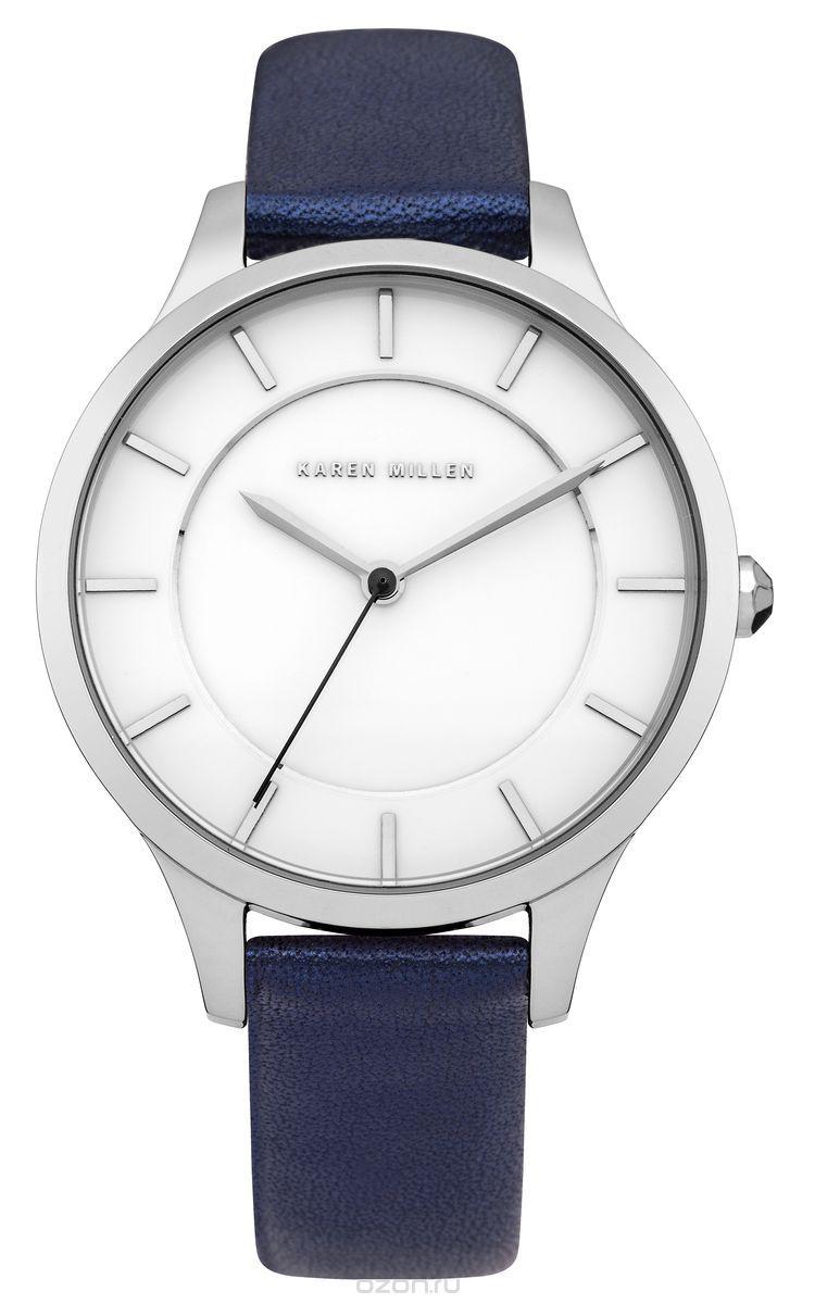 Наручные часы женские Karen Millen, цвет: синий. KM133UAKM133UA Наручные часы женские Karen Millen, цвет: синий. KM133UAKM133UAТрехстрелочный механизм Miyota 2035; Размер корпуса 34 mm; Минеральное стекло; Циферблат белого цвета; Камней нет; Ремень - натуральная кожа синего цвета; Водозащита 3 ATM