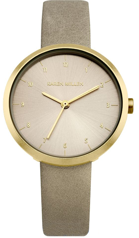 Наручные часы женские Karen Millen, цвет: темно-бежевый. KM135EGKM135EG Наручные часы женские Karen Millen, цвет: темно-бежевый. KM135EGKM135EGТрехстрелочный механизм Miyota 2035; IP Rose Gold- покрытие; Размер корпуса 30,5 мм; Минеральное стекло; Серый циферблат; Серый кожаный ремешок; Водозащита 3 АТМ