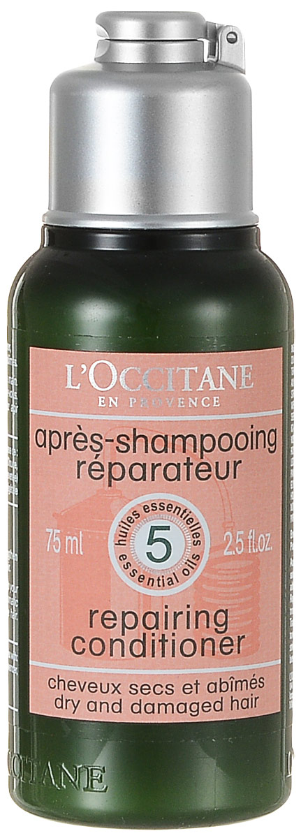 Кондиционер для волос LOccitane, восстанавливающий, 75 мл347638 Кондиционер для волос LOccitane, восстанавливающий, 75 мл347638Формула кондиционера LOccitane на основе 100% натурального комплекса, сочетающего пять эфирных масел (ангелика, лаванда, иланг-иланг и сладкий апельсин) и масло сладкого миндаля для сухих, поврежденных волос. Благодаря восстанавливающим, укрепляющим и регенеративным свойствам, бальзам питает и восстанавливает волосы, облегчает расчесывание, возвращает волосам шелковистость, блеск и жизненную силу. Характеристики: Объем: 75 мл. Артикул: 054055. Производитель: Франция. Loccitane (Л окситан) - натуральная косметика с юга Франции, основатель которой Оливье Боссан. Название Loccitane происходит от названия старинной провинции - Окситании. Это также подчеркивает идею кампании - сочетании традиций и компонентов из Средиземноморья в средствах по уходу за кожей и для дома. LOccitane использует для производства косметических средств натуральные продукты: лаванду, оливки, тростниковый сахар, мед, миндаль, экстракты винограда и белого чая, эфирные...