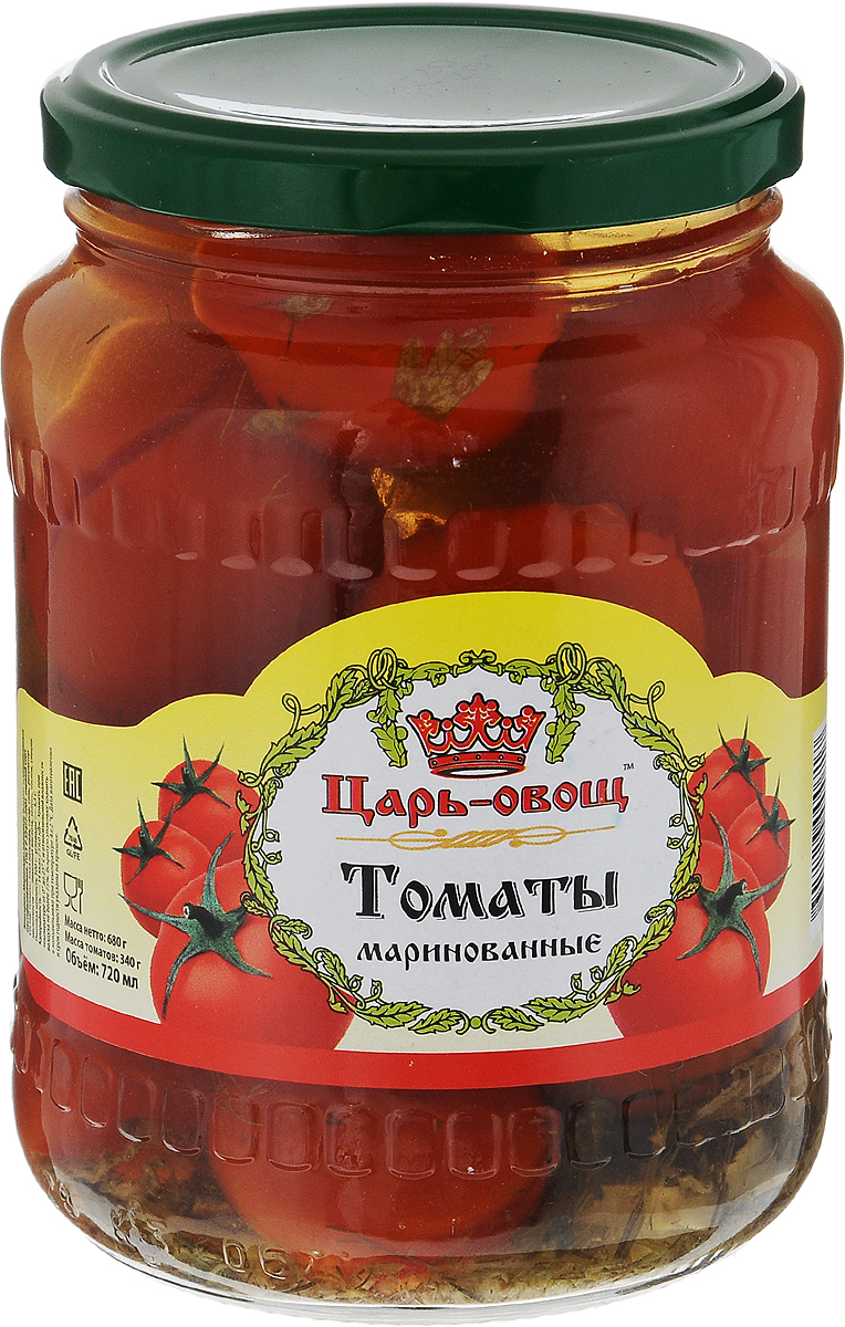 Царь-овощ Томаты маринованные, 680 г1660 Царь-овощ Томаты маринованные, 680 г1660Вкуснейшие томаты от Царь-овощ. Можно использовать как самостоятельную закуску. Масса томатов: 340 г