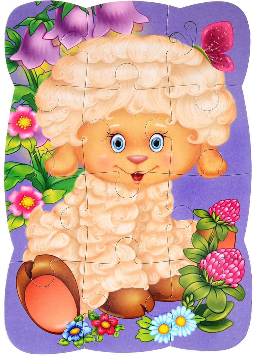 Vladi Toys Пазл для малышей ОвечкаVT3205-32 Vladi Toys Пазл для малышей ОвечкаVT3205-32Пазл для малышей Vladi Toys Овечка придется по душе вашему малышу. Собрав этот пазл, состоящий из 12 элементов, вы получите картинку с изображением улыбающейся овечки. Пазл можно собирать на любой вертикальной магнитной поверхности. Пазл - великолепная игра для семейного досуга. Сегодня собирание пазлов стало особенно популярным, главным образом, благодаря своей многообразной тематике, способной удовлетворить самый взыскательный вкус. Для детей это не только интересно, но и полезно. Собирание пазла развивает мелкую моторику ребенка, тренирует наблюдательность, логическое мышление, знакомит с окружающим миром, с цветом и разнообразными формами.