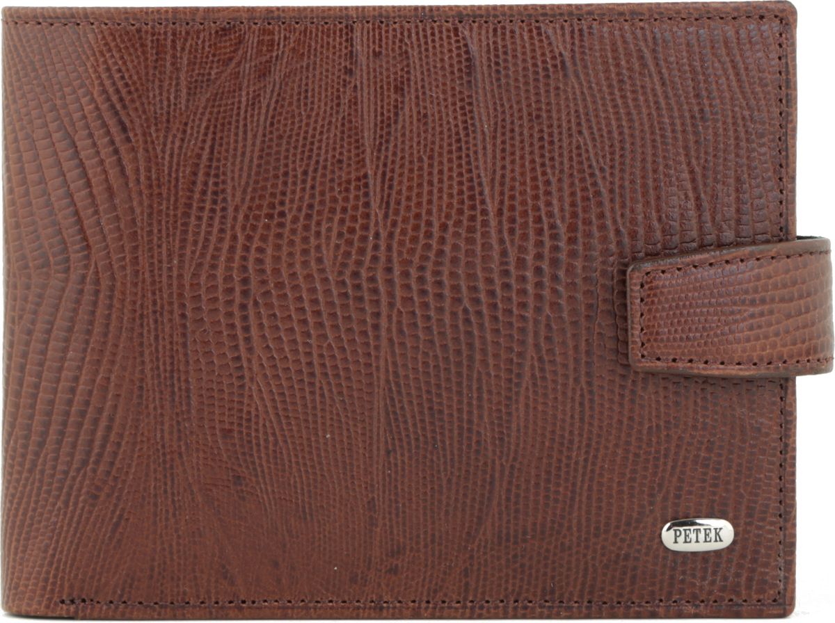 Портмоне мужское Petek 1855, цвет: коричневый. 102.041.02102.041.02 D.Brown Портмоне мужское Petek 1855, цвет: коричневый. 102.041.02102.041.02 D.BrownНатуральная кожа, рептилия, Горизонтальное, С отделением для монет / С отделением для кредиток