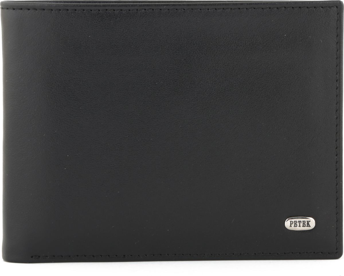 Портмоне мужское Petek 1855, цвет: черный. 112.000.01112.000.01 Black Портмоне мужское Petek 1855, цвет: черный. 112.000.01112.000.01 BlackНатуральная кожа, Гладкая, Горизонтальное, С отделением для монет / С отделением для кредиток