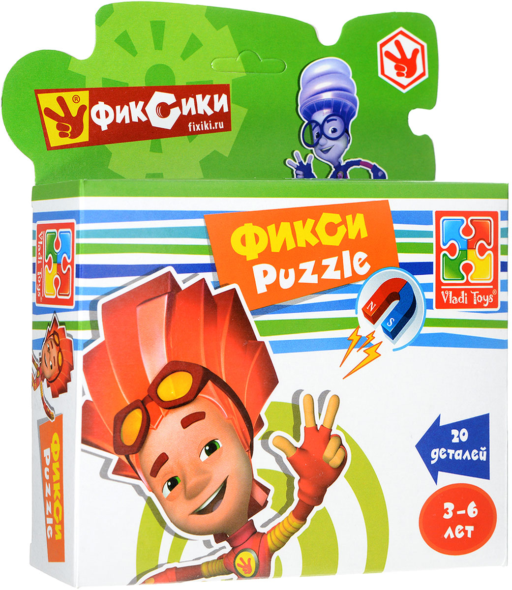 Vladi Toys Пазл для малышей Фиксики ФайерVT1504-27 Vladi Toys Пазл для малышей Фиксики ФайерVT1504-27Пазл для малышей Vladi Toys Фиксики. Файер придется по душе вашему малышу. Собрав этот пазл, состоящий из 20 элементов, вы получите картинку с изображением героя всем известного мультфильма Фиксики. Пазл можно собирать на любой вертикальной магнитной поверхности. Пазл - великолепная игра для семейного досуга. Сегодня собирание пазлов стало особенно популярным, главным образом, благодаря своей многообразной тематике, способной удовлетворить самый взыскательный вкус. Для детей это не только интересно, но и полезно. Собирание пазла развивает мелкую моторику ребенка, тренирует наблюдательность, логическое мышление, знакомит с окружающим миром, с цветом и разнообразными формами.