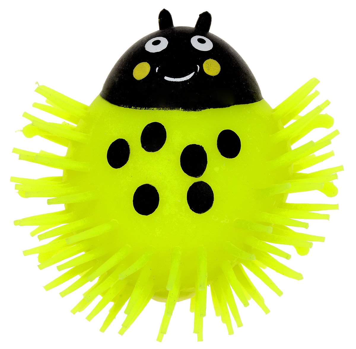 1TOY Игрушка-антистресс Ё-Ёжик Жук цвет желтыйТ56227_желтый 1TOY Игрушка-антистресс Ё-Ёжик Жук цвет желтыйТ56227_желтыйЁ-Ёжик - это яркая игрушка-антистресс - мягкая, приятная на ощупь и напоминающая свернувшегося ёжика. Взяв игрушку в руки, расстаться с ней просто невозможно! Её не только приятно держать в руках, если перекинуть игрушку из руки в руку, она начнёт мигать цветными огоньками. Игрушка желтого цвета с черным рисунком и длинными мягкими колючками. Данная игрушка рассчитана на широкую целевую аудиторию, как детей от трёх лет, так и взрослых. Ё-Ёжик обязательно станет самым любимым забавным сувениром. Игрушка работает от незаменяемых батареек.