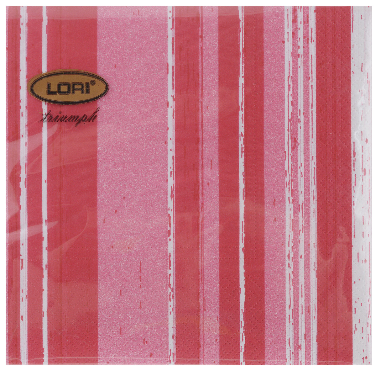 Салфетки бумажные Lori Triumph Полоски, трехслойные, цвет: красный, белый, 33 х 33 см, 20 шт56057 Салфетки бумажные Lori Triumph Полоски, трехслойные, цвет: красный, белый, 33 х 33 см, 20 шт56057Декоративные трехслойные салфетки Lori Triumph Полоски выполнены из 100% целлюлозы и оформлены ярким рисунком. Изделия станут отличным дополнением любого праздничного стола. Они отличаются необычной мягкостью, прочностью и оригинальностью. Размер салфеток в развернутом виде: 33 х 33 см.