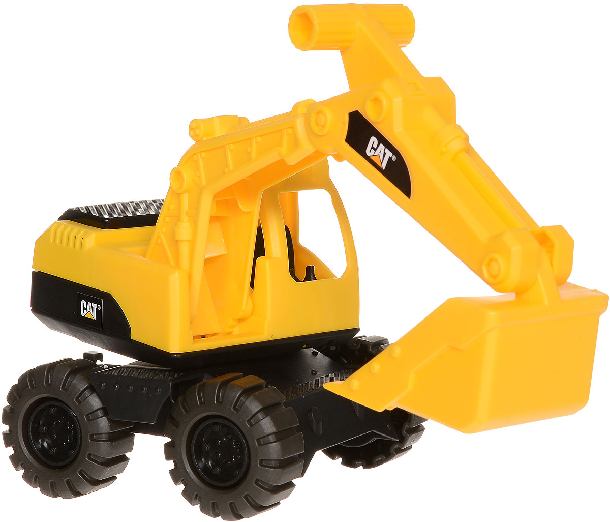 Toystate Экскаватор Cat 82010TS82010TS_желтый Toystate Экскаватор Cat 82010TS82010TS_желтыйЭкскаватор Toystate Cat обязательно привлечет внимание вашего ребенка. Игрушка выполнена из прочного пластика, оснащена подвижными колесами, поворотной кабиной и поднимающейся стрелой. В процессе игры с машинкой ребенок развивает не только мелкую моторику рук, но и образное мышление, придумывая героев и обстоятельства для сюжета игры. Малыш проведет с этой игрушкой много увлекательных часов, воспроизводя свою стройку. Ваш ребенок будет в восторге от такого подарка!