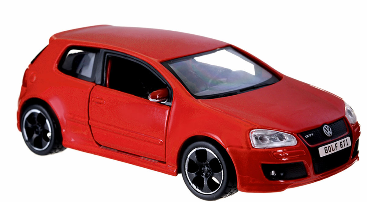 Bburago Модель автомобиля Volkswagen Golf GTI цвет красный18-43000_красный Bburago Модель автомобиля Volkswagen Golf GTI цвет красный18-43000_красныйМодель автомобиля Bburago Volkswagen Golf GTI будет отличным подарком как ребенку, так и взрослому коллекционеру. Благодаря броской внешности, а также великолепной точности, с которой создатели этой модели масштабом 1:32 передали внешний вид настоящего автомобиля, модель станет подлинным украшением любой коллекции авто. Машинка будет долго служить своему владельцу благодаря металлическому корпусу с элементами из пластика. Дверцы машины открываются, прорезиненные шины обеспечивают отличное сцепление с любой поверхностью пола. Модель автомобиля Bburago Volkswagen Golf GTI обязательно понравится вашему ребенку и станет достойным экспонатом любой коллекции.