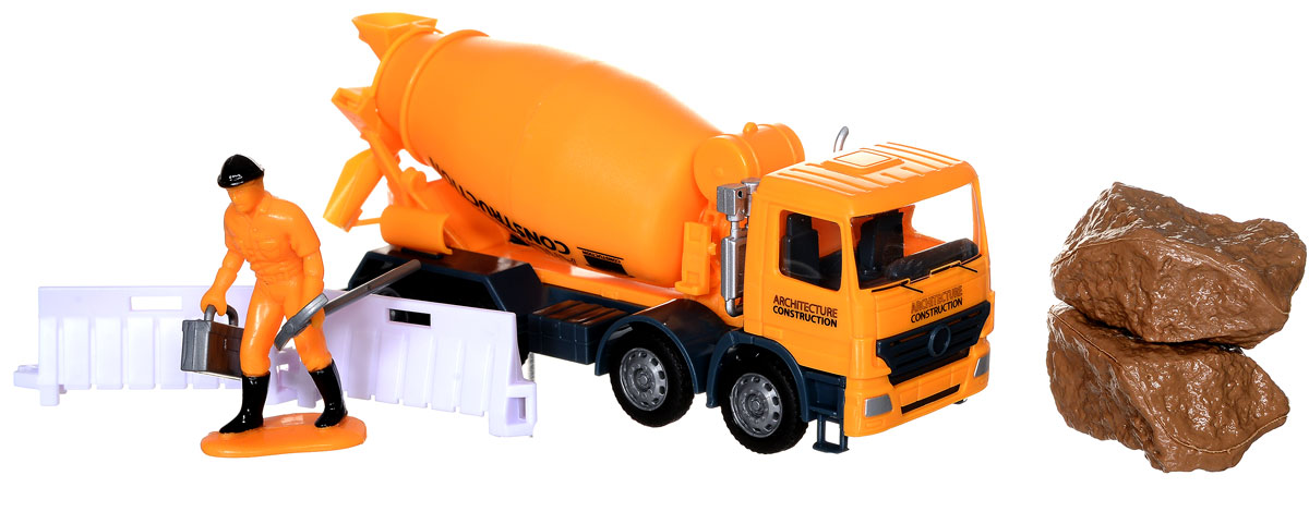 Dickie Toys Бетономешалка Дорожные работы3342005_бетономешалка Dickie Toys Бетономешалка Дорожные работы3342005_бетономешалкаБетономешалка Dickie Toys Дорожные работы станет отличным подарком для мальчика. В наборе большая бетономешалка, фигурка рабочего, 2 ограждения, 2 камня. Колеса и барабан бетономешалки вращаются. С помощью такого набора малыш проведет многие часы за игрой, придумывая различные истории. Сделайте вашему ребенку такой великолепный подарок!