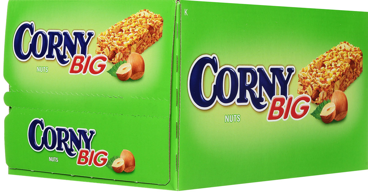 Corny полоска злаковая с лесными орехами, 24 штбзк006_24 штуки Corny полоска злаковая с лесными орехами, 24 штбзк006_24 штукиЗлаковые батончики Corny - вкусная и здоровая альтернатива традиционным снэкам - шоколадным плиткам, чипсам и булкам. Батончики сочетают в себе исключительную пользу и удобство. В их состав входят злаки, орехи, фрукты и шоколад. Разнообразие видов позволяет каждому выбрать батончик по своему вкусу. Медленные углеводы заряжают полезной энергией, а удобная форма и упаковка соответствуют быстрому ритму жизни. Уважаемые клиенты! Обращаем ваше внимание, что полный перечень состава продукта представлен на дополнительном изображении.