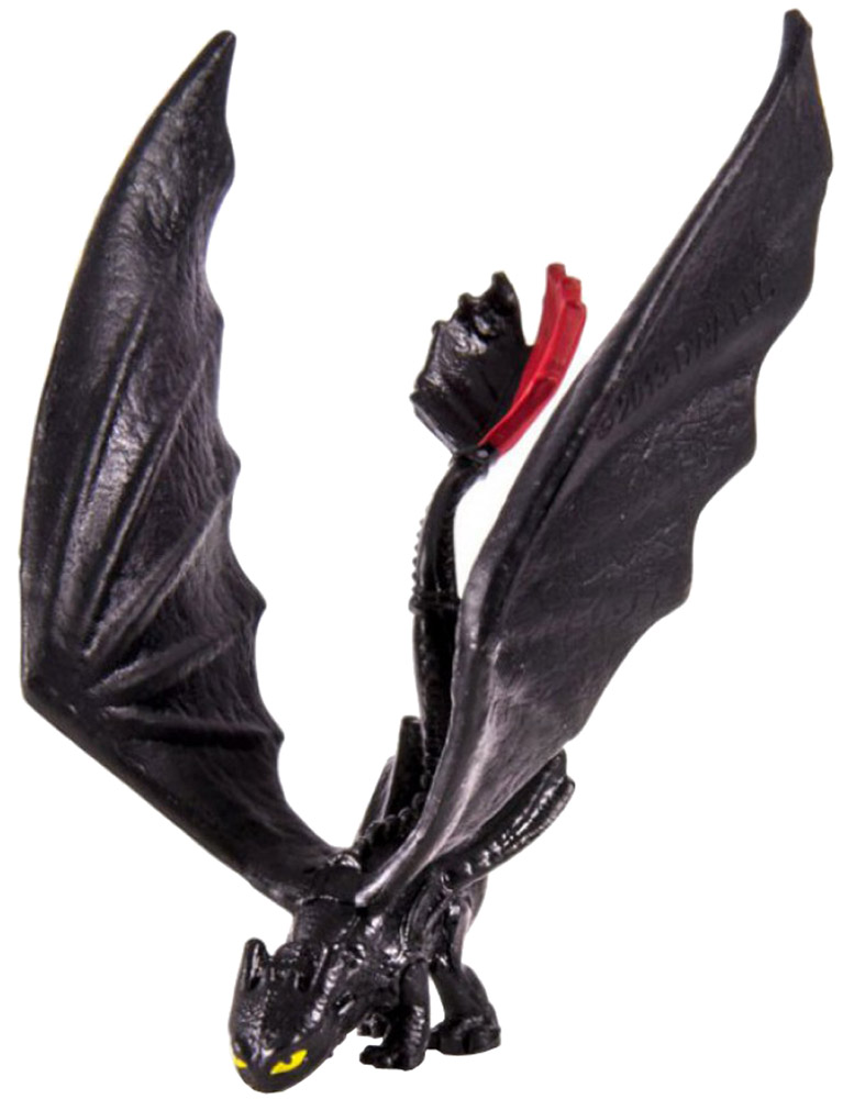 Dragons Мини-фигурка Toothless66562_20062482 Dragons Мини-фигурка Toothless66562_20062482Мини-фигурка Dragons Toothless приведет в восторг вашего ребенка. Она выполнена из яркого пластика в виде Беззубика, дракона Иккинга из популярного мультфильма Как приручить дракона 2. Беззубик, или Ночная Фурия, имеет черный окрас и отличается изогнутым хвостом, огромными крыльями и ярко-желтыми глазами. Благодаря небольшому размеру ребенок сможет брать дракончика с собой на прогулку или в гости. С такой фигуркой ваш ребенок с удовольствием окунется в гущи событий мультфильма, будет проигрывать любимые сцены или придумывать свои истории!