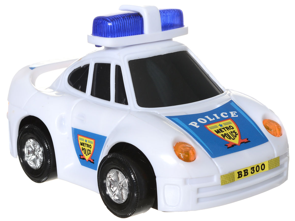 Dickie Toys Машинка Полиция3341008_белый Dickie Toys Машинка Полиция3341008_белыйМашинка Dickie Toys Полиция - небольшая игрушка, которую удобно держать в руках и с которой интересно играть. Это реалистичная детализированная машинка, которая точно понравится вашему ребенку. Ее необычные функции привлекут внимание малыша. Игрушка развивает мелкую моторику, реакцию и фантазию ребенка. Малышей она заставляет двигаться и следовать за ней, тем самым тренируя внимание и координацию движений. У машинки светятся фары. Снабжена функцией объезда препятствий, когда машинка врезается в стенку, она самостоятельно разворачивается и едет в другую сторону. Машинка имеет обтекаемые формы, чтобы не царапаться о препятствия. Необходимо купить 2 батарейки напряжением 1,5V типа АА (не входят в комплект).