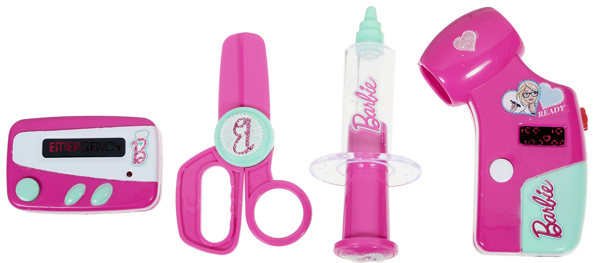 Corpa Игровой набор Юный доктор Barbie 4 предмета D121AD121A Corpa Игровой набор Юный доктор Barbie 4 предмета D121AD121AИгровой набор Corpa Юный доктор Barbie - это замечательный подарок для вашей девочки, которая сможет почувствовать себя настоящим врачом. В набор входит: сфигмоманометр - прибор для измерения артериального давления, шприц, ножницы и пейджер. С таким набором ваша малышка сможет примерить на себя сложнейшую, но очень интересную профессию доктора и даже стать настоящим специалистом в области здравоохранения, оказывая медицинскую помощь любимым игрушкам. Все инструменты исключительно безопасны, выполнены из прочных материалов и оснащены световыми эффектами. Для работы сфигмоманометра необходимо 2 батарейки типа AG10 (входят в комплект). Для работы пейджера необходимо 2 батарейки типа AG13 (не входят в комплект).