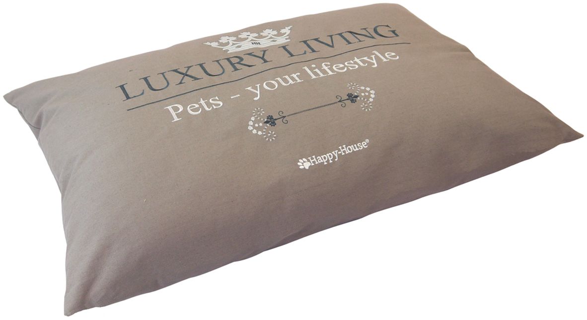 Подушка для животных Happy House Luxsury Living, цвет: серый, 107 х 70 х 10 см4002-3 Подушка для животных Happy House Luxsury Living, цвет: серый, 107 х 70 х 10 см4002-3Подстилка Happy House Luxsury Living прекрасно подходит для использования в автомобиле или на полу с любым покрытием. Поддерживает температурный баланс вашего питомца в любое время года. Подстилку можно использовать с двух сторон. Сверху изделие выполнено из хлопка, снизу - полиэстер с водонепроницаемой пропиткой. Такая подстилка незаменима для дома, поездок и дальних путешествий.