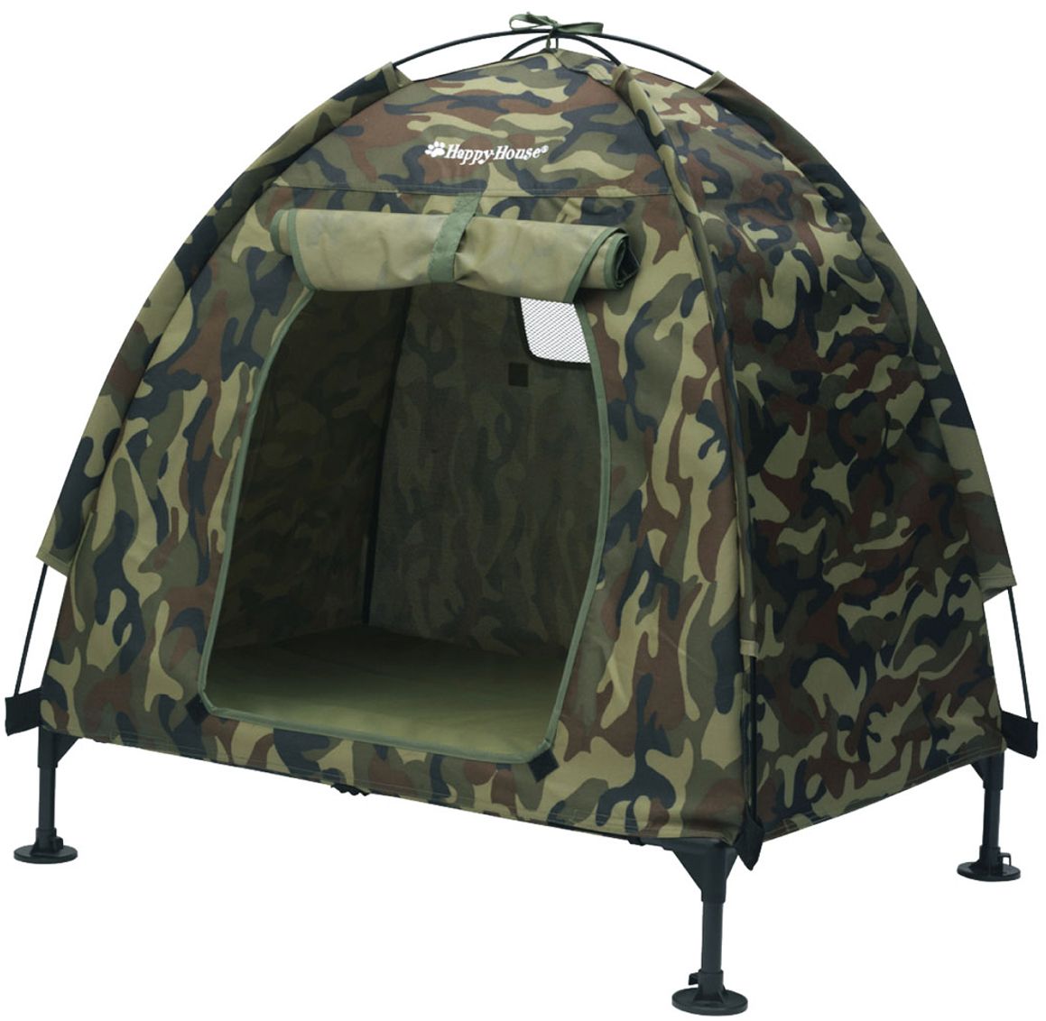 Палатка для собак Happy House Outdoor, цвет: камуфляж, 94 х 68 х 90 см8512 Палатка для собак Happy House Outdoor, цвет: камуфляж, 94 х 68 х 90 см8512Палатка для собак Happy House Outdoor - незаменимая вещь для вашего питомца. Палатка выполняет роль мобильного убежища, где животное будет себя чувствовать комфортно и в безопасности. В палатке он может спать, играть и прятаться. Палатка выполнена из плотной ткани. Она оснащена вентиляционным окном и входом, который закрывается на сверхпрочную застежку-молнию. Палатка легко и быстро сворачивается и не занимает много места при хранении. Палатку можно установить в любом удобном месте. Она позволит вам контролировать действия вашего домашнего животного и приучить его к чистоплотности. Также палатку можно использовать на выставках и для транспортировки животного. Максимальный вес животного: 50 кг.