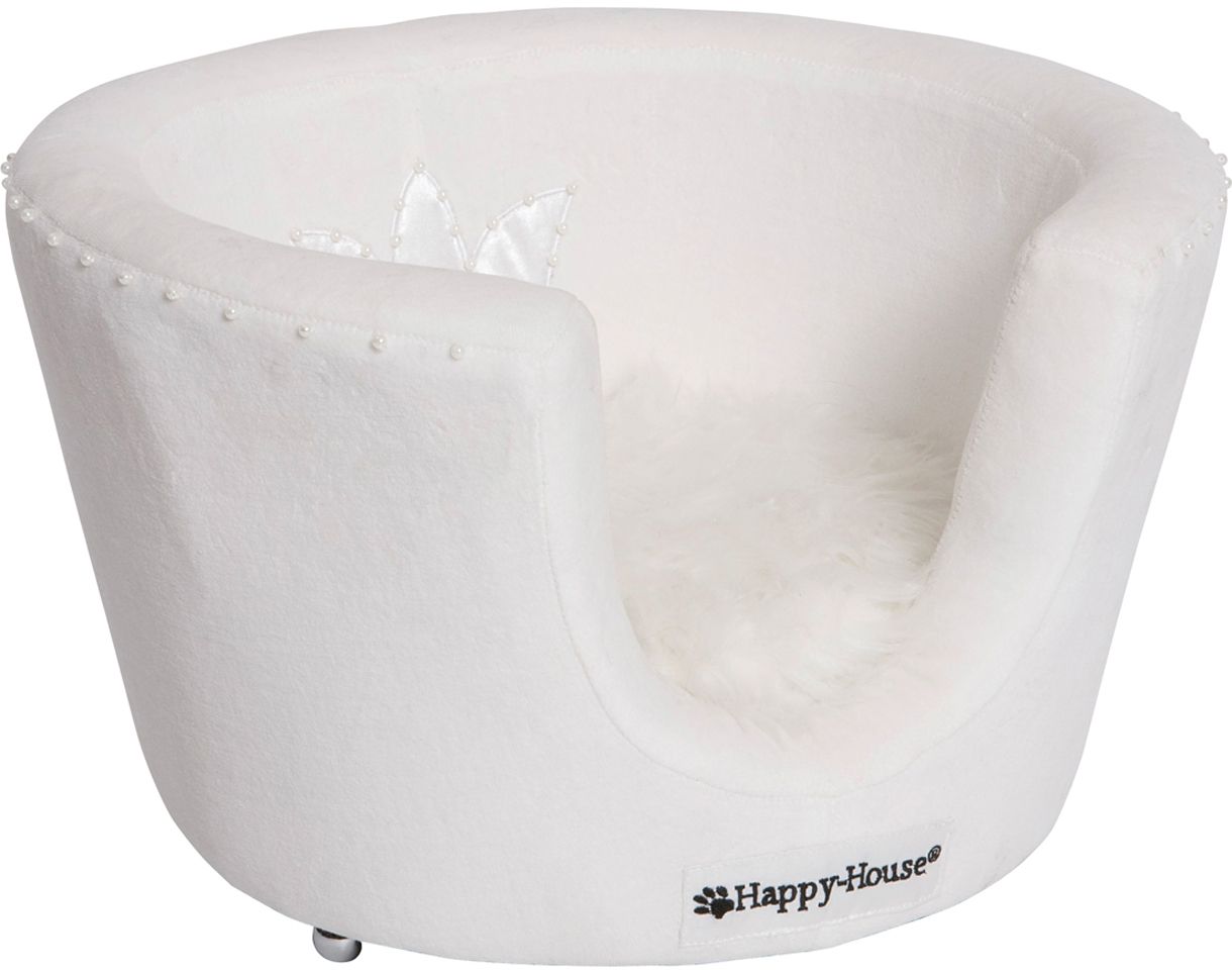 Лежак для животных Happy House Black & White, цвет: белый, 45 х 45 х 28 см8930 Лежак для животных Happy House Black & White, цвет: белый, 45 х 45 х 28 см8930Лежак Happy House Black & White обязательно понравится вашему питомцу. Изделие выполнено из искусственного меха, велюра и атласа, декорировано искусственным жемчугом. Такой материал не теряет своей формы долгое время. Внутри имеется мягкая съемная подстилка. Высокие борта обеспечат вашему любимцу уют, ему сразу же захочется забраться на лежак, там он сможет отдохнуть и подремать в свое удовольствие. Мягкий лежак станет излюбленным местом вашего питомца, подарит ему спокойный и комфортный сон, а также убережет вашу мебель от многочисленной шерсти.