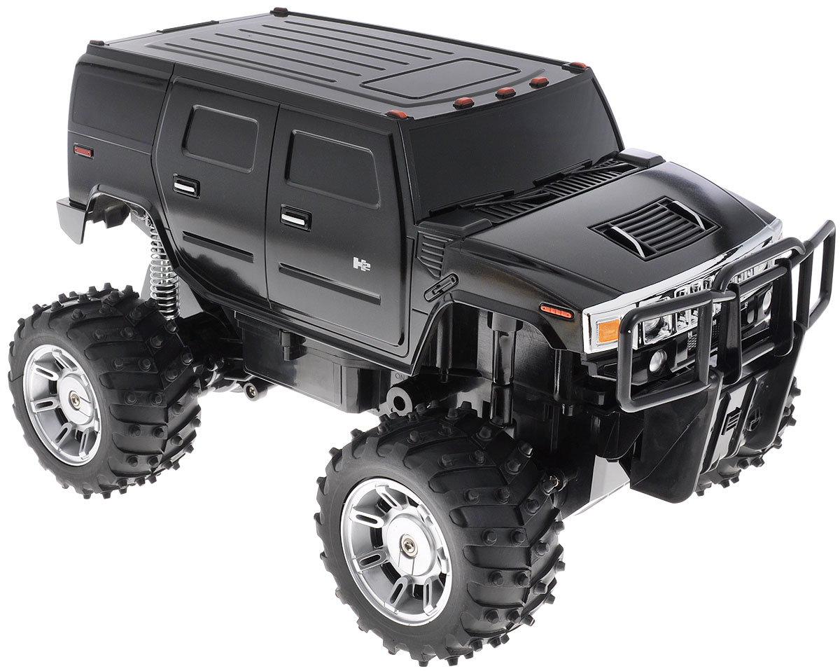 Rastar Радиоуправляемая модель Hummer H2 цвет черный масштаб 1:1428100_черный Rastar Радиоуправляемая модель Hummer H2 цвет черный масштаб 1:1428100_черныйРадиоуправляемая модель Rastar Hummer H2 станет отличным подарком любому мальчику! Все дети хотят иметь в наборе своих игрушек ослепительные, невероятные и крутые автомобили на радиоуправлении. Тем более, если это автомобиль известной марки с проработкой всех деталей, удивляющий приятным качеством и видом. Одной из таких моделей является автомобиль на радиоуправлении Rastar Hummer H2. Это точная копия настоящего авто в масштабе 1:14. Автомобиль отличается потрясающей маневренностью, динамикой и покладистостью. Возможные движения: вперед, назад, вправо, влево, остановка. При движении у машины светятся передние и задние фары. Машина работает от аккумулятора (входят в комплект). Для работы пульта управления необходима 1 батарейка 9V (6F22) (не входит в комплект).