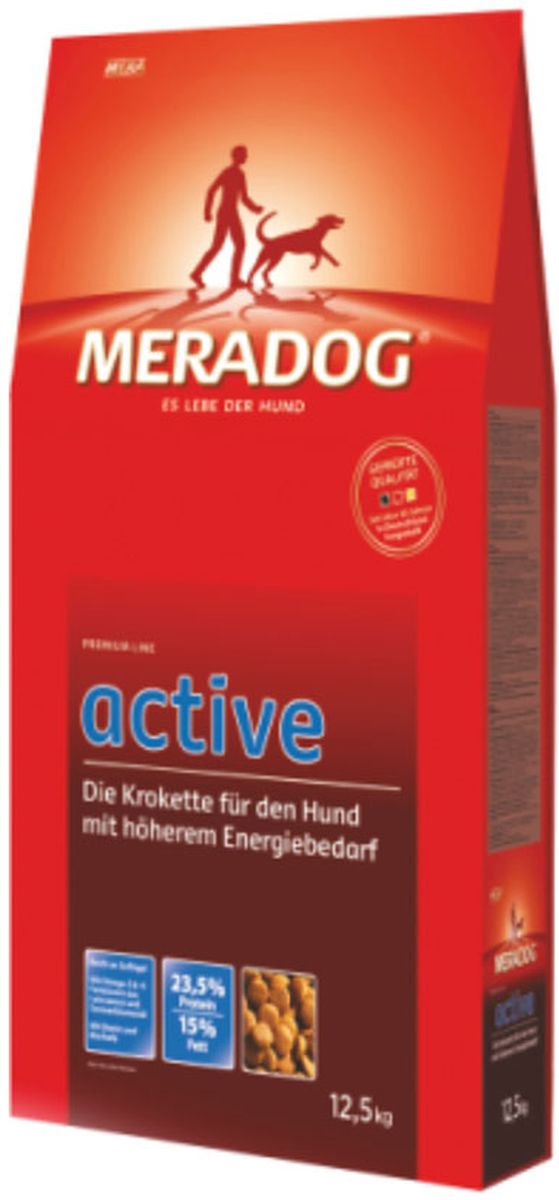 Корм сухой Meradog Active, крокеты для взрослых собак с повышенной активностью, 12,5 кг52850 Корм сухой Meradog Active, крокеты для взрослых собак с повышенной активностью, 12,5 кг52850Крокеты в качестве полнорационного корма для собак с повышенной активностью