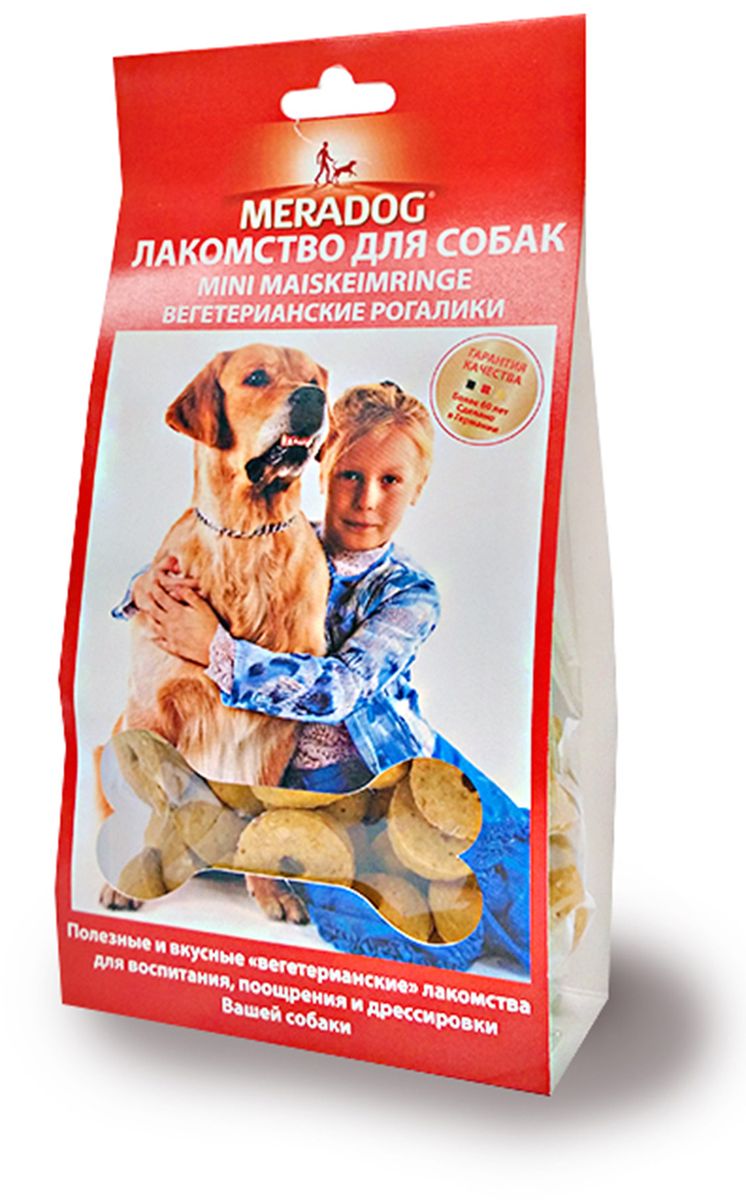 Лакомство для собак Meradog Mini Maiskerimringe, вегетарианские рогалики, 150 г941310 Лакомство для собак Meradog Mini Maiskerimringe, вегетарианские рогалики, 150 г941310Печенье (лакомства) для собак. Как вознаграждение, а также дополнение к основному рациону собак