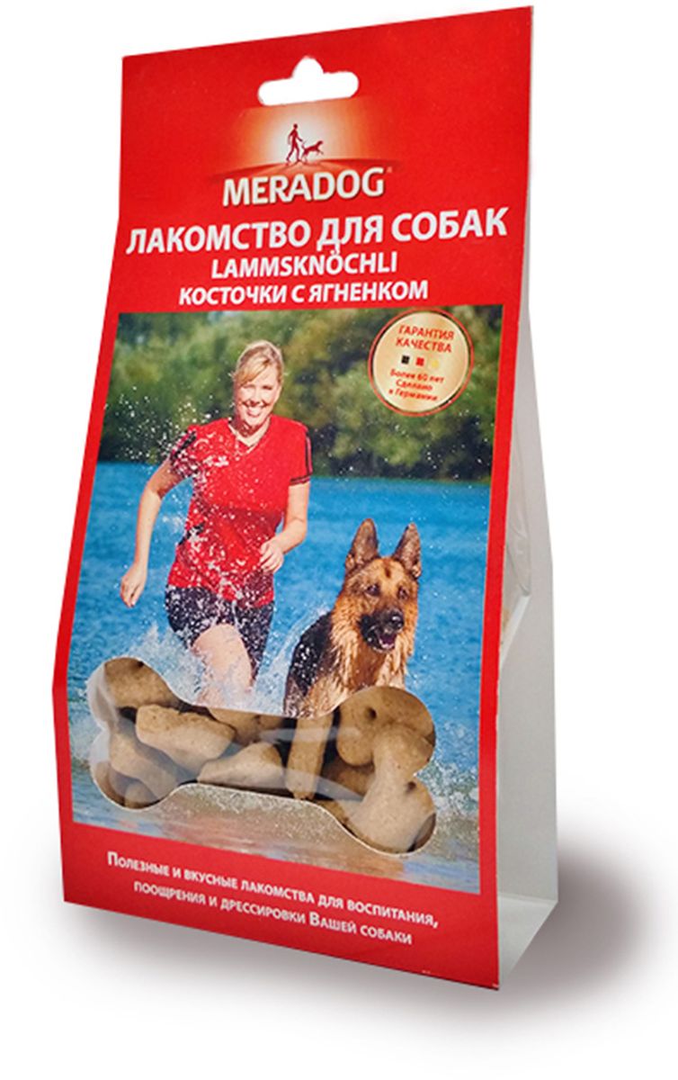 Лакомство для собак Meradog Lammknochli, косточки с ягненком, 150 г943610 Лакомство для собак Meradog Lammknochli, косточки с ягненком, 150 г943610Печенье (лакомства) для собак. Как вознаграждение, а также дополнение к основному рациону собак