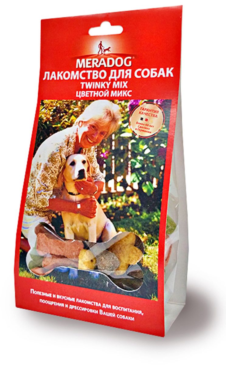 Лакомство для собак Meradog Twinky Mix, цветной микс, 150 г944010 Лакомство для собак Meradog Twinky Mix, цветной микс, 150 г944010Печенье (лакомства) для собак. Как вознаграждение, а также дополнение к основному рациону собак