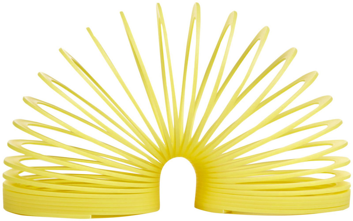 Пружинка Slinky, цвет: желтыйСЛ110 Пружинка Slinky, цвет: желтыйСЛ110Пружинка Slinky - 100% классика жанра, идеально подходит для запуска по ступенькам! Пружинка Slinky появилась после Второй Мировой Войны. Эта пружинка - одна из самых любимых и известных игр в мире. Из пружинок делали гирлянды, играли с ними, запутывали, распутывали, пытались заставить ходить по ступенькам лестницы. Пружинка Slinky была в каждом доме. Порадуйте и вы себя этой увлекательной игрой с пружинкой. Характеристики: Диаметр пружины: 9,5 см. Цвет: желтый.