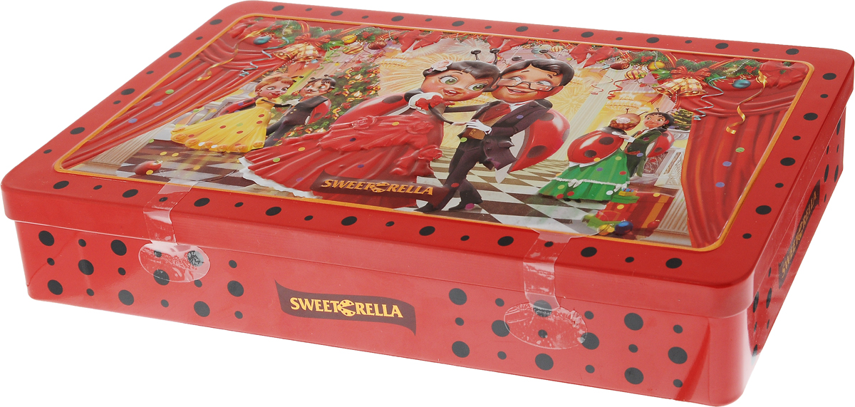 Sweeterella Новогодний фейерверк конфеты шоколадные ассорти, 140 гиба022 Sweeterella Новогодний фейерверк конфеты шоколадные ассорти, 140 гиба022Набор вкуснейших шоколадных конфет Sweeterella Новогодний фейерверк в большой жестяной упаковке с праздничным новогодним дизайном от Sweeterella. Набор конфет может стать идеальным подарком каждому в этот Новый год! Ассорти шоколадных конфет включает: - шоколадные конфеты из темного шоколада с начинкой Пломбир с декором из белой шоколадной глазури; - шоколадные конфеты из молочного шоколада с начинкой Клубника со сливками; - шоколадные конфеты из молочного шоколада с начинкой Кокос с декором из кокосовой стружки. Уважаемые клиенты! Обращаем ваше внимание, что полный перечень состава продукта представлен на дополнительном изображении.