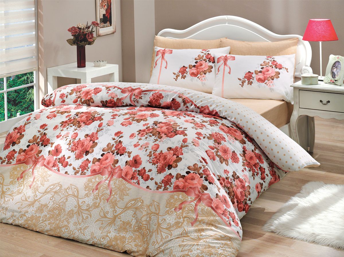 Комплект белья Hobby Home Collection Felicita, евро, наволочки 50x70, 70x70, цвет: розовый1501000224 Комплект белья Hobby Home Collection Felicita, евро, наволочки 50x70, 70x70, цвет: розовый1501000224Комплект белья Hobby Home Collection состоит из простыни, пододеяльника и 4 наволочек. Белье выполнено из ранфорса - это ткань из 100% натурального хлопка, которая легко стирается, практичнее льна, подстраивается под температуру воздуха - зимой на таком белье тепло, летом - прохладно. Мягкость и нежность материала создает чувство комфорта и защищенности. У хлопка хорошая проводимость тепла, поэтому постельное белье из него может надолго оставаться свежим. Постельное белье с оригинальными дизайнами станет отличным выбором для людей, стремящихся всегда быть стильными.