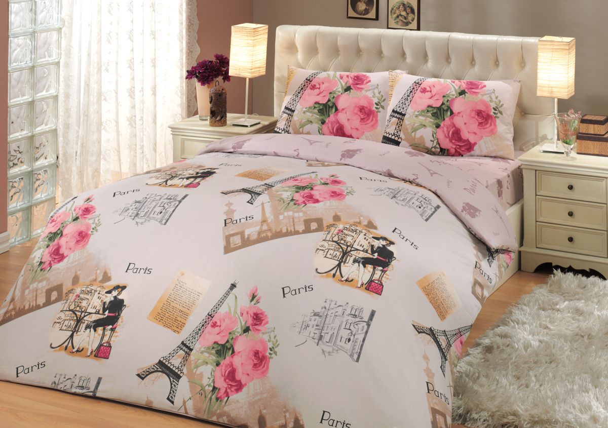 Комплект белья Hobby Home Collection Paris, 1,5-спальный, наволочка 50х70, цвет: розовый1501000264 Комплект белья Hobby Home Collection Paris, 1,5-спальный, наволочка 50х70, цвет: розовый1501000264Комплект постельного белья Hobby Home Collection изготовлен из высококачественного ранфорса (100% натурального хлопка). Ранфорс по своим техническим и тактильным свойствам значительно лучше бязи, практичнее льна и служит более недорогой альтернативой сатину. Ткань подстраивается под температуру воздуха: зимой на таком белье тепло, а летом прохладно. Белье легко стирается, обладает высокой гигроскопичностью и воздухопроницаемостью. Оно является достаточно прочным и стойким к деформациям, поэтому способно выдержать многочисленные циклы стирки. При этом на протяжении всего срока службы белье сохраняет мягкость и легкость. Стильный продукт с оригинальными дизайнами станет отличным выбором для людей, стремящихся всегда быть в центре внимания.