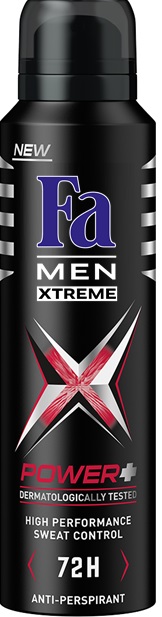 Fa Men Дезодорант-антиперспирант аэрозоль Xtreme Power+ 150мл120836594 Fa Men Дезодорант-антиперспирант аэрозоль Xtreme Power+ 150мл120836594особенно подходит при повышенной потливости. Технология двойной активации борется с потом еще до его появления и сокращает потовыделение через 5 дней использования. ВЫСОКОЭФФЕКТИВНЫЙ АНТИПЕРСПИРАНТ – СПЕЦИАЛЬНО ДЛЯ МУЖЧИН