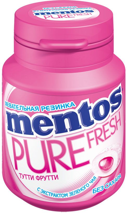Ментос Pure Fresh Tutti-Frutti жевательная резинка, 54 г8250749 Ментос Pure Fresh Tutti-Frutti жевательная резинка, 54 г8250749Сочная жевательная резинка с жидким центром внутри и экстрактом зеленого чая, в удобном формате банки. 36 драже в банке.