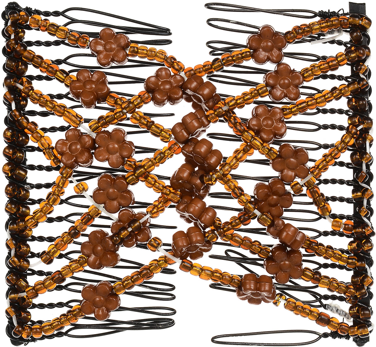 EZ-Combs Заколка Изи-Комбс, одинарная, цвет: коричневый. ЗИО_цветочкиЗИО_коричневый, цветочки EZ-Combs Заколка Изи-Комбс, одинарная, цвет: коричневый. ЗИО_цветочкиЗИО_коричневый, цветочкиУдобная и практичная EZ-Combs подходит для любого типа волос: тонких, жестких, вьющихся или прямых, и не наносит им никакого вреда. Заколка не мешает движениям головы и не создает дискомфорта, когда вы отдыхаете или управляете автомобилем. Каждый гребень имеет по 20 зубьев для надежной фиксации заколки на волосах! И даже во время бега и интенсивных тренировок в спортзале EZ-Combs не падает; она прочно фиксирует прическу, сохраняя укладку в первозданном виде. Небольшая и легкая заколка для волос EZ-Combs поместится в любой дамской сумочке, позволяя быстро и без особых усилий создавать неповторимые прически там, где вам это удобно. Гребень прекрасно сочетается с любой одеждой: будь это классический или спортивный стиль, завершая гармоничный облик современной леди. И неважно, какой образ жизни вы ведете, если у вас есть EZ-Combs, вы всегда будете выглядеть потрясающе.