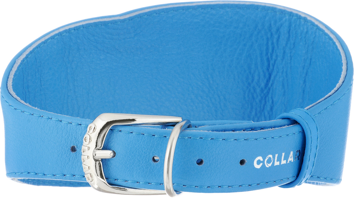 Ошейник для борзых собак CoLLaR Glamour, цвет: голубой, ширина 2 см, обхват шеи 34-40 см34672 Ошейник для борзых собак CoLLaR Glamour, цвет: голубой, ширина 2 см, обхват шеи 34-40 см34672Ошейник для борзых собак CoLLaR Glamour, выполненный из натуральной кожи, устойчив к влажности и перепадам температур. Крепкие металлические элементы делают ошейник надежным и долговечным. Изделие отличается высоким качеством, удобством и универсальностью. Размер ошейника регулируется при помощи пряжки, зафиксированной на одном из 5 отверстий. Минимальный обхват шеи: 34 см. Максимальный обхват шеи: 40 см. Минимальная ширина: 2 см. Максимальная ширина: 8 см.
