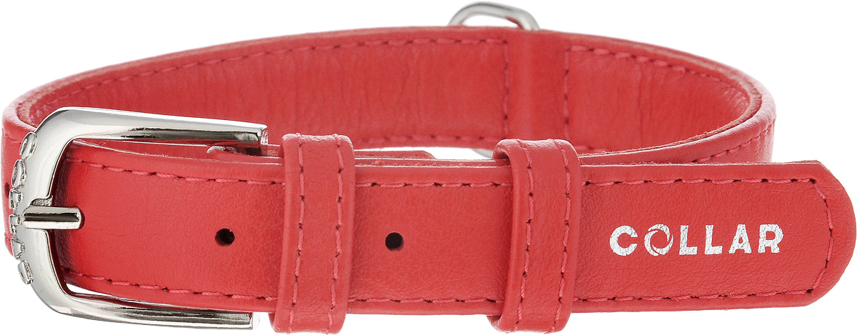 Ошейник для собак CoLLaR Glamour, цвет: красный, ширина 2 см, обхват шеи 30-39 см32933 Ошейник для собак CoLLaR Glamour, цвет: красный, ширина 2 см, обхват шеи 30-39 см32933Ошейник CoLLaR Glamour изготовлен из натуральной кожи, устойчивой к влажности и перепадам температур. Клеевой слой, сверхпрочные нити, крепкие металлические элементы делают ошейник надежным и долговечным. Изделие отличается высоким качеством, удобством и универсальностью. Размер ошейника регулируется при помощи металлической пряжки. Имеется металлическое кольцо для крепления поводка. Ваша собака тоже хочет выглядеть стильно! Такой модный ошейник станет для питомца отличным украшением и выделит его среди остальных животных. Минимальный обхват шеи: 30 см. Максимальный обхват шеи: 39 см. Ширина: 2 см.